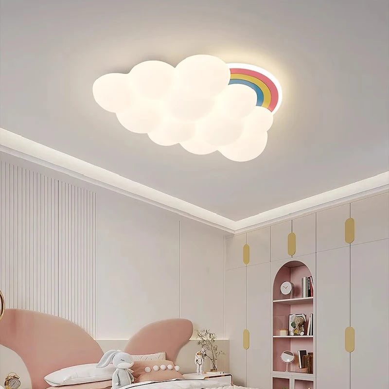 rainbow cloud led ceiling light for children's room
