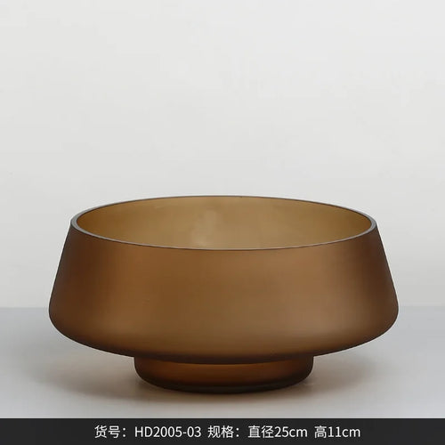 frosted glass vase for interior decoration dried flowers and hydroponics - vue 13 sur 12