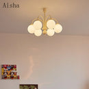 Retro glass chandelier with multiple heads for interior decor