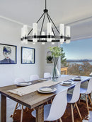 Vintage chrome chandelier with American style for elegant interiors