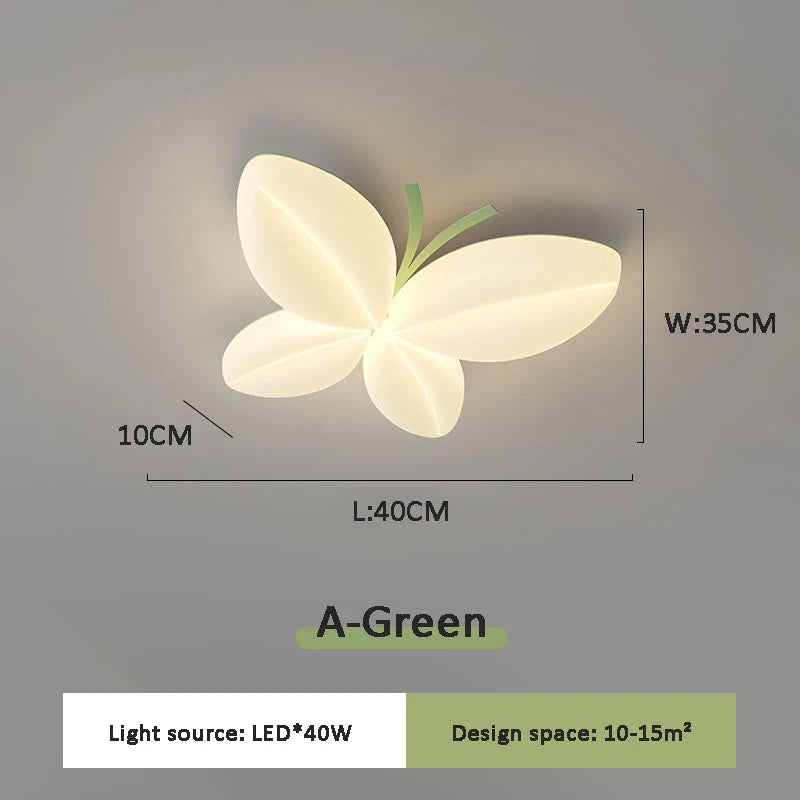 Creative butterfly ceiling light for little girl's bedroom
