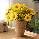 Nordic modern grass woven flower basket dried floral decor