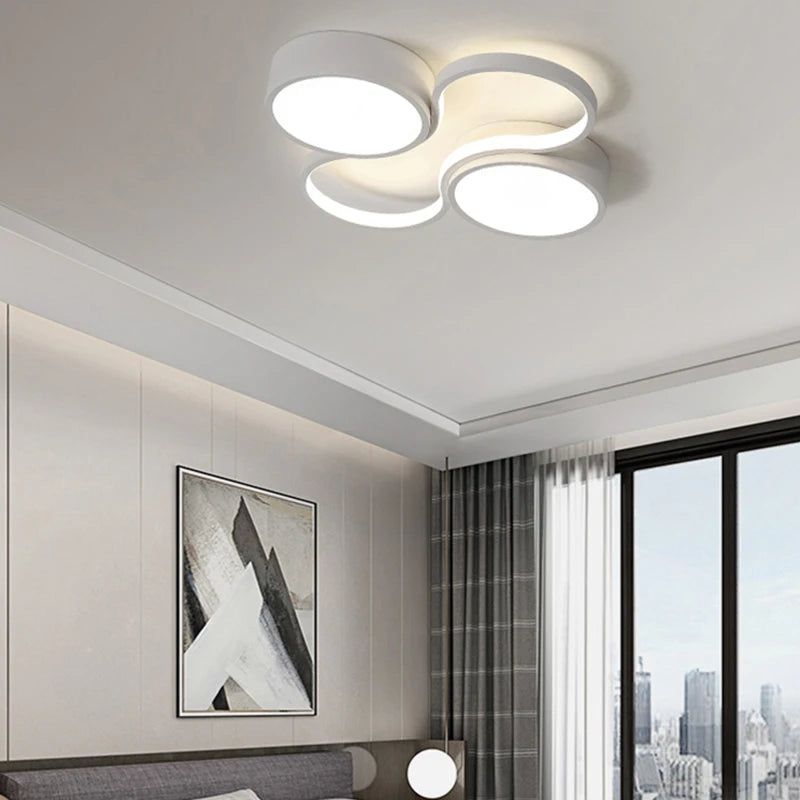 Modern creative LED circular ceiling light with eye protection - vue 4 sur 10