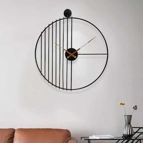 modern silent wall clock for home decor - vue 4 sur 6