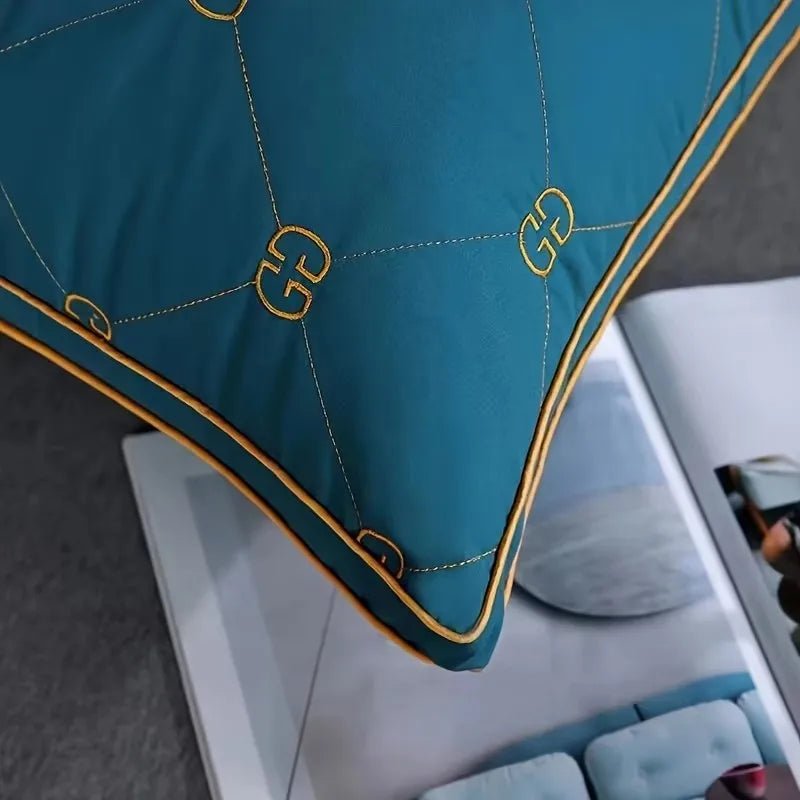 Bedroom Pillow - Sleep Neck Support, Not Easy To Collapse High Pillow Core, Suitable for Four Seasons Use, Machine Washable - vue 2 sur 6