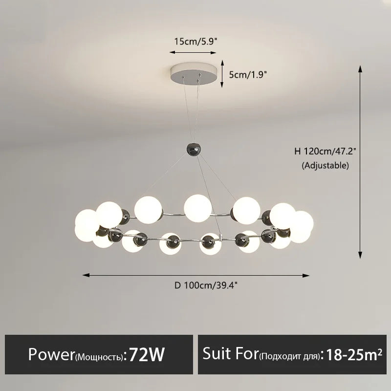Modern decorative pendant chandelier for the home - vue 8 sur 21