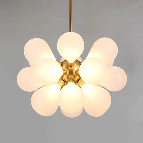 Nordic glass ball LED pendant chandelier for home decoration - vue 2 sur 10