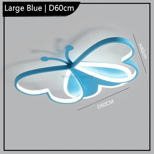 Winfordo LED chandelier with adjustable butterfly lamp for children
