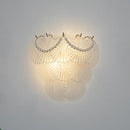 Luxury glass LED wall light with nature-inspired patterns