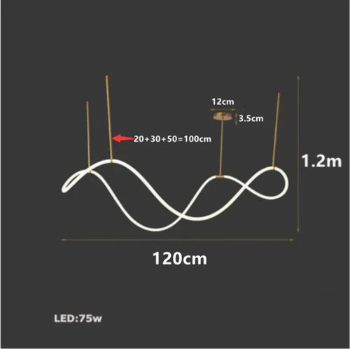 Nordic designer LED dimmable chandelier for indoor use - vue 20 sur 25