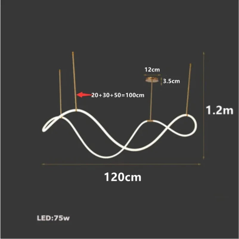 Nordic designer LED dimmable chandelier for indoor use - vue 19 sur 25