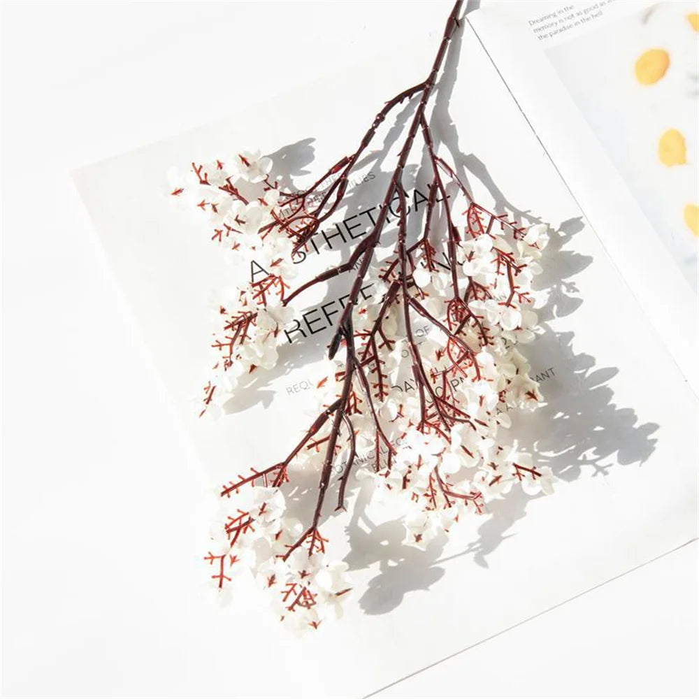 Artificial cherry blossom and gypsophila flowers for wedding and vase DIY decoration