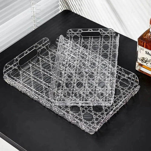 Luxury acrylic tray for storage and decoration - vue 3 sur 7