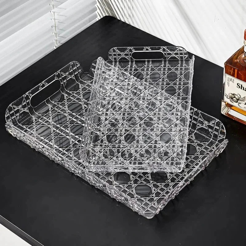 Luxury acrylic tray for storage and decoration