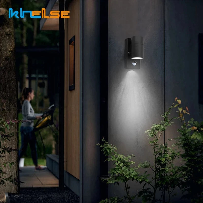 applique murale led avec capteur de mouvement étanche en acier inoxydable - vue 8 sur 8