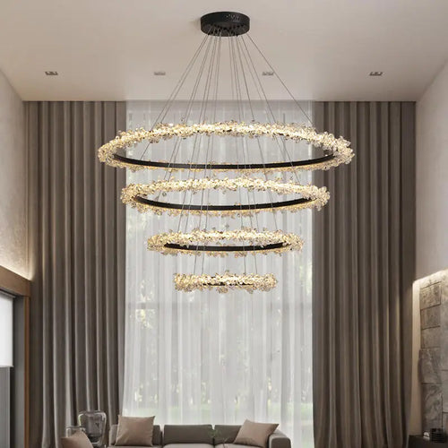 Luxury modern crystal chandelier decorative pendant light - vue 3 sur 16