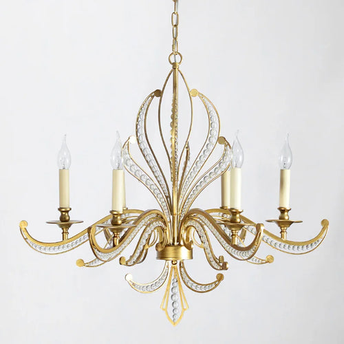 Luxury gold chandelier modern design decorative lamp candle effect - vue 4 sur 13