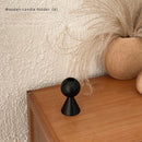 Wooden candle holder for modern and geometric decor