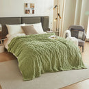 Soft and warm plain polar fleece flannel throw
