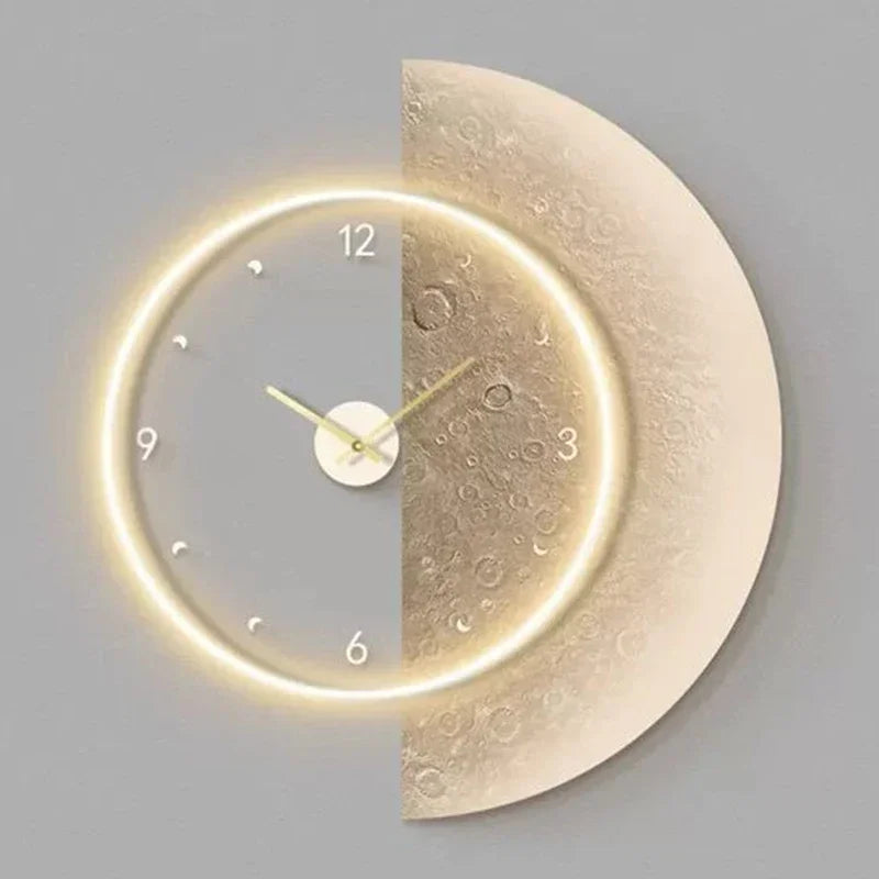 modern design led wall clock for home decor - vue 8 sur 10