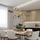 Creative post-modern American minimalist glass chandelier