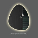 irregular vertical mirror with led light and bluetooth speaker