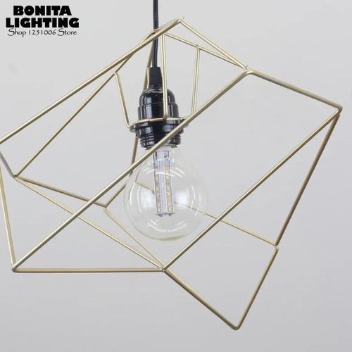 Modern geometric design Nordic iron pendant light - vue 5 sur 8