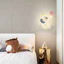 Modern elephant children's wall light with soft glow