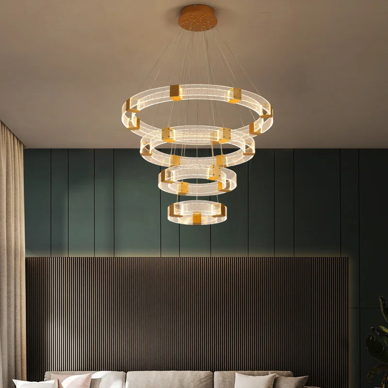 Modern crystal LED chandelier with Nordic design for interior decoration