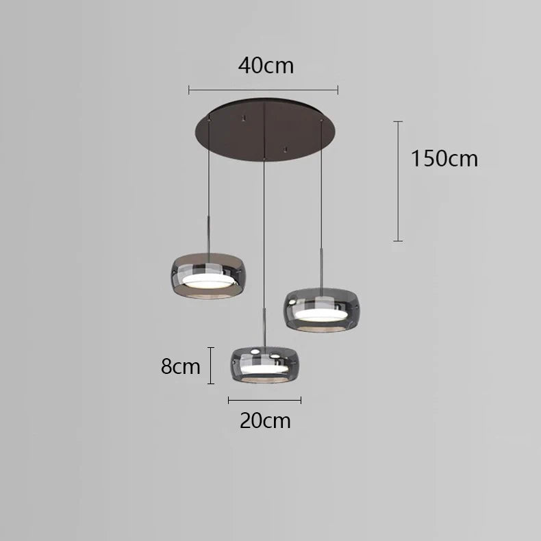 Modern and elegant LED chandelier for indoor decoration - vue 10 sur 10
