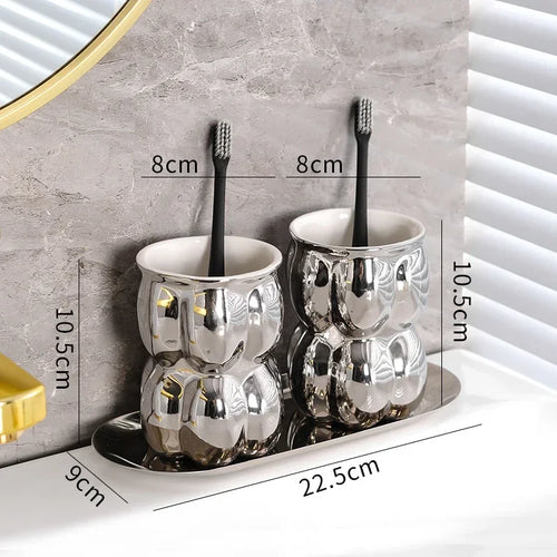 luxury ceramic bathroom decor set - vue 10 sur 18