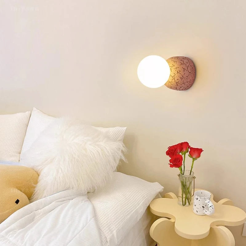 Modern minimalist glass wall light for indoor use