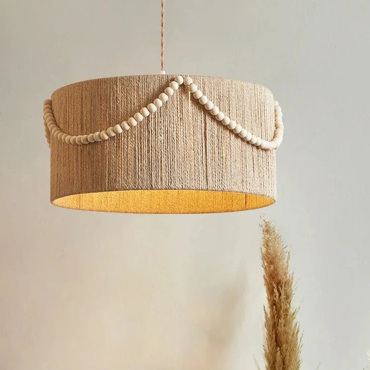 Retro bohemian beaded chandelier for creative indoor lighting