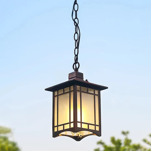 Vintage European outdoor ceiling light for garden and balcony - vue 3 sur 10
