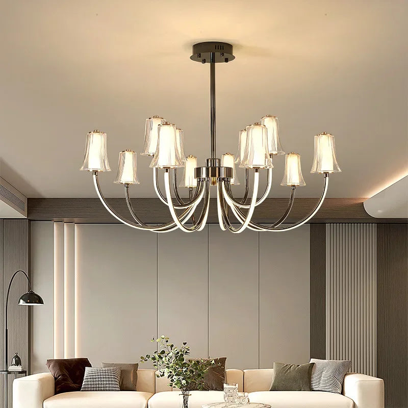 Postmodern minimalist design LED chandelier for elegant interiors