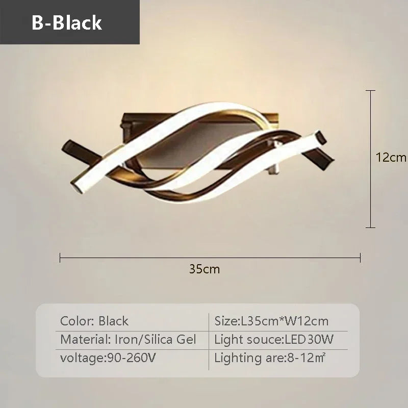 Modern minimalist LED ceiling light for hallway, entrance and staircase