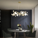 Nordic glass ginkgo LED pendant light