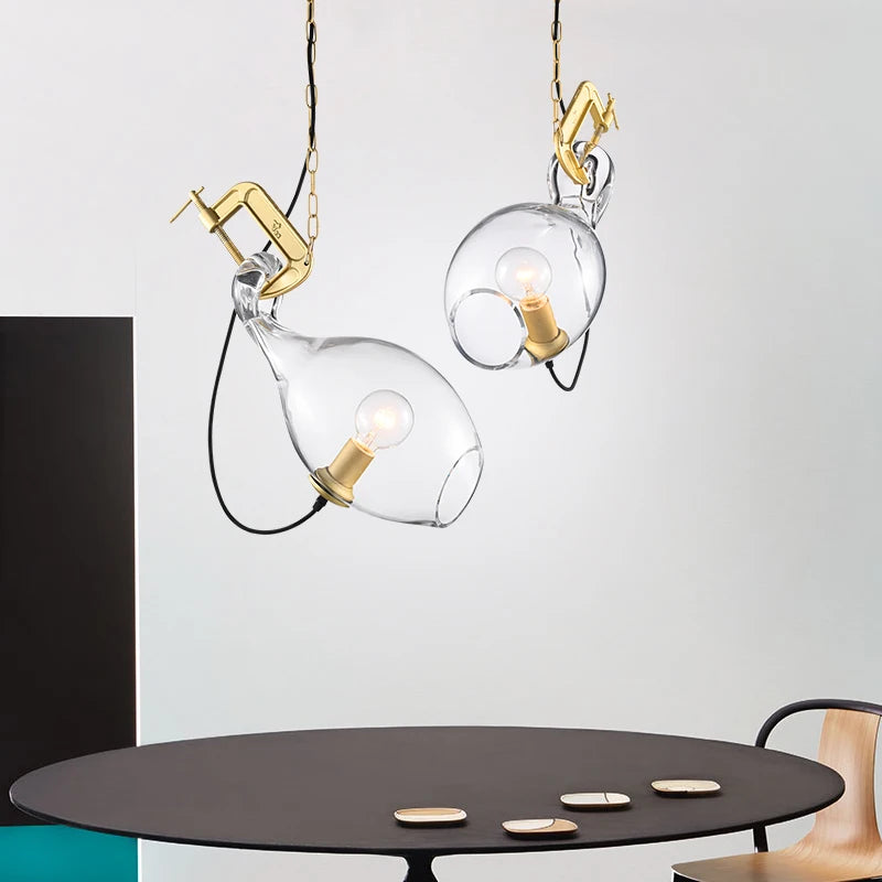 Modern glass chandelier for creative postmodern style