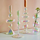 Nordic glass candle holder for weddings and flowers