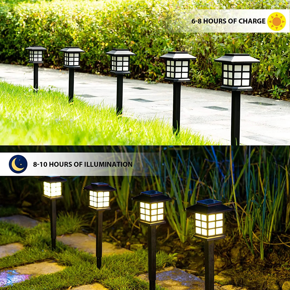 Waterproof solar garden lights for outdoor decoration - vue 3 sur 11