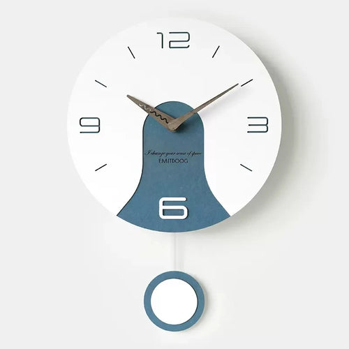creative design solid wood silent wall clock - vue 8 sur 11