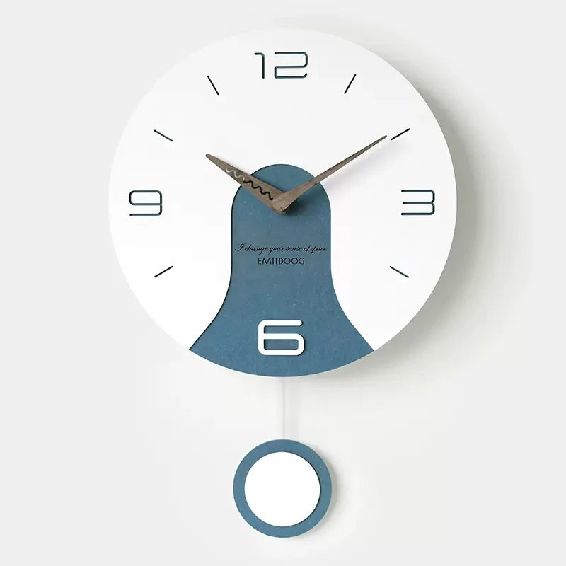 creative design solid wood silent wall clock - vue 7 sur 11