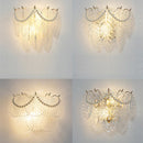 Luxury glass LED wall light with nature-inspired patterns