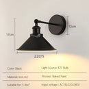 Adjustable retro iron and brass LED wall light