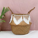 woven wicker basket for versatile storage and decoration