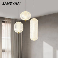 Modern minimalist LED chandelier decorative pendant light