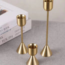 Gold metal candle holder for parties and weddings