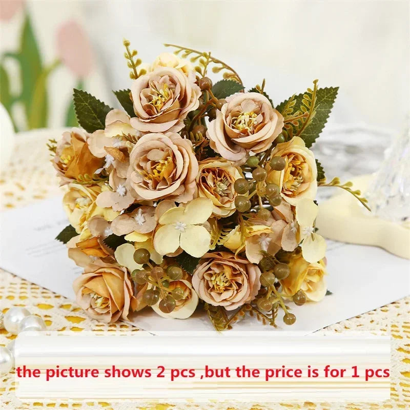 Silk artificial rose bouquet for Valentine's Day - vue 10 sur 12