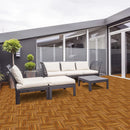 Non-slip interlocking wooden deck tiles for balcony
