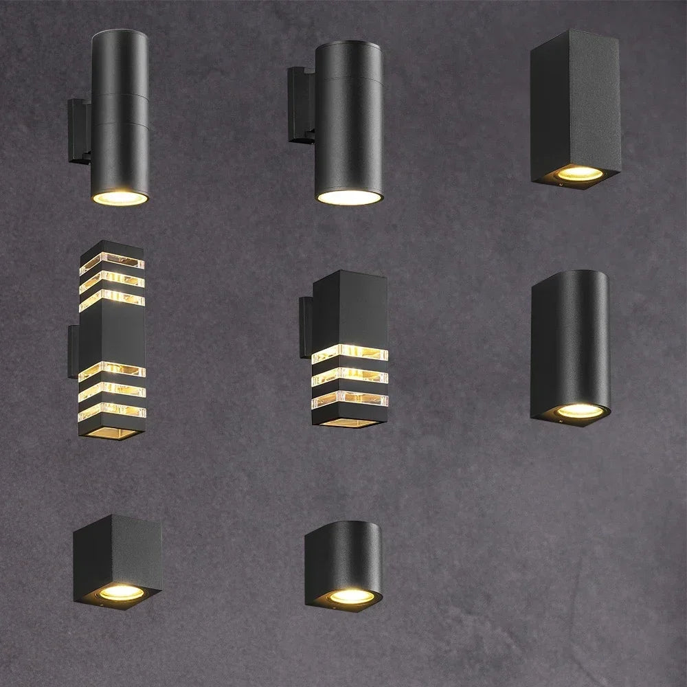 Waterproof LED wall light with sensor for indoor and outdoor use